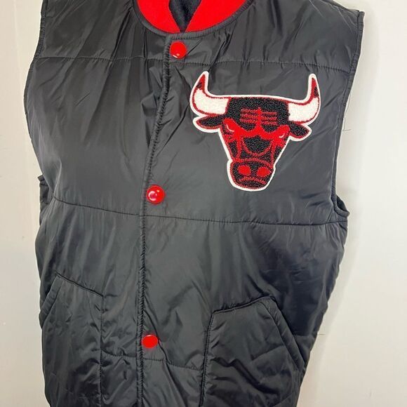 MITCHELL & NESS VINTAGE NBA CHICAGO BULLS PUFFY RETRO VEST MENS SIZE MEDIUM - Picture 7 of 10
